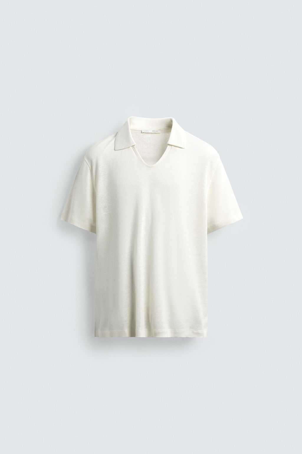 HEMP/VISCOSE KNIT POLO SHIRT - Zara фото 7
