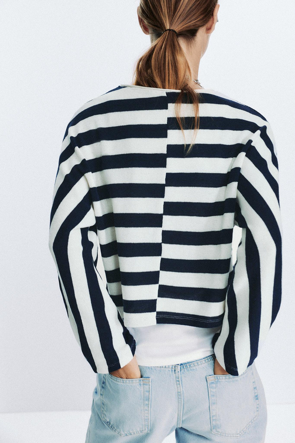 STRIPED BATWING SLEEVE TOP - Zara фото 13