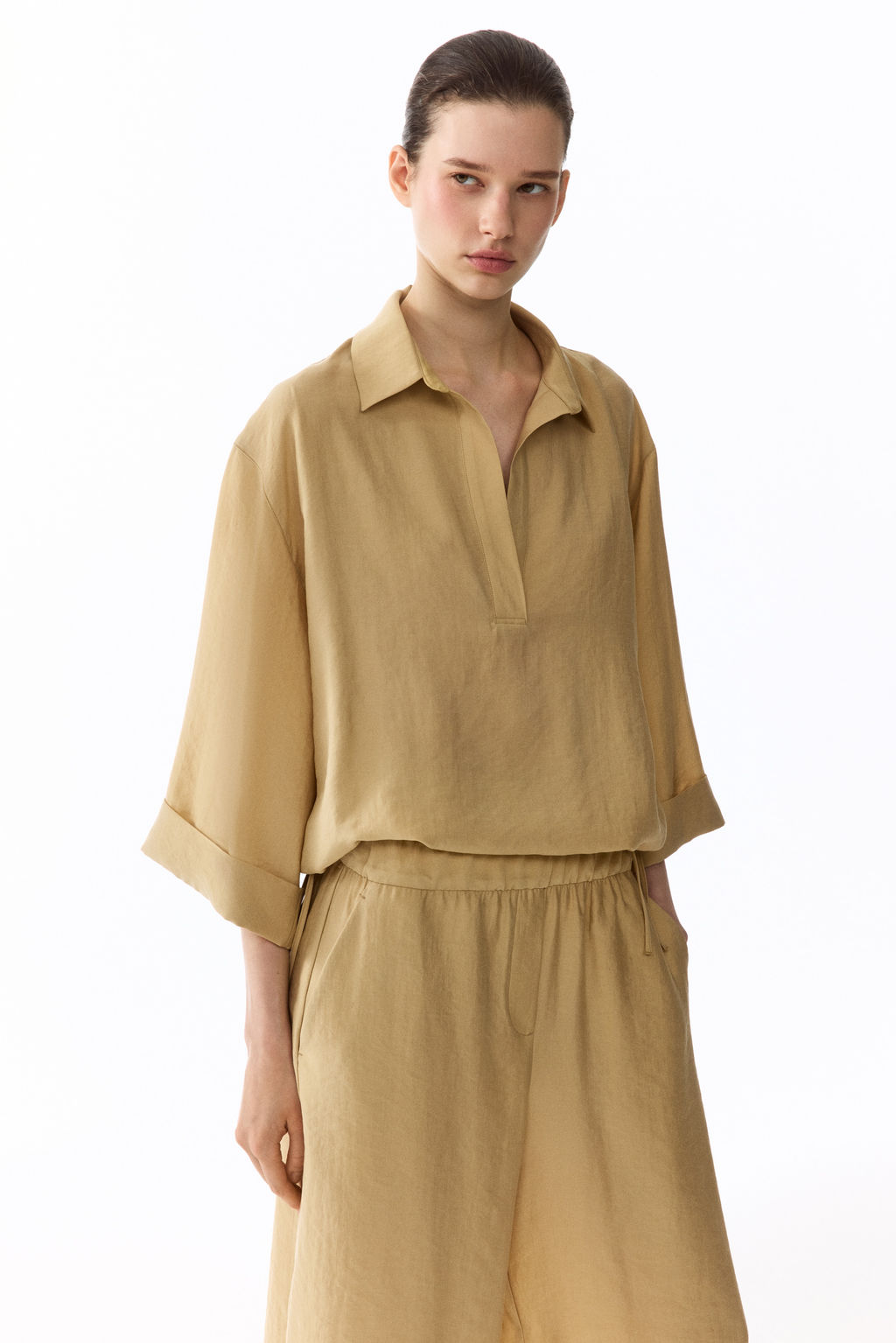 Blusa oversize en mezcla de lyocell - H&m фото 4