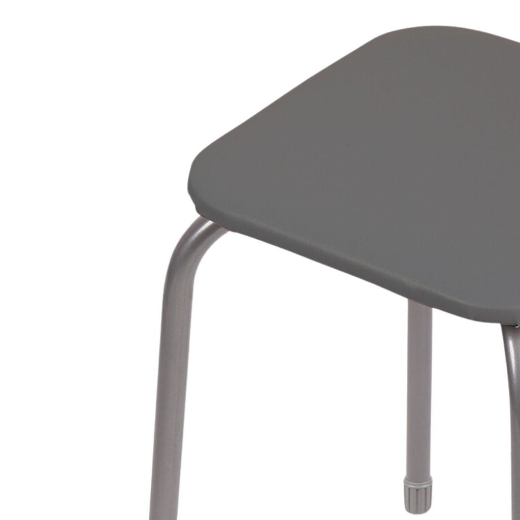 Табурет Эконом на 4-х опорах (квадр. сиденье ДСП) ТЭ3 серый - Nika фото 4