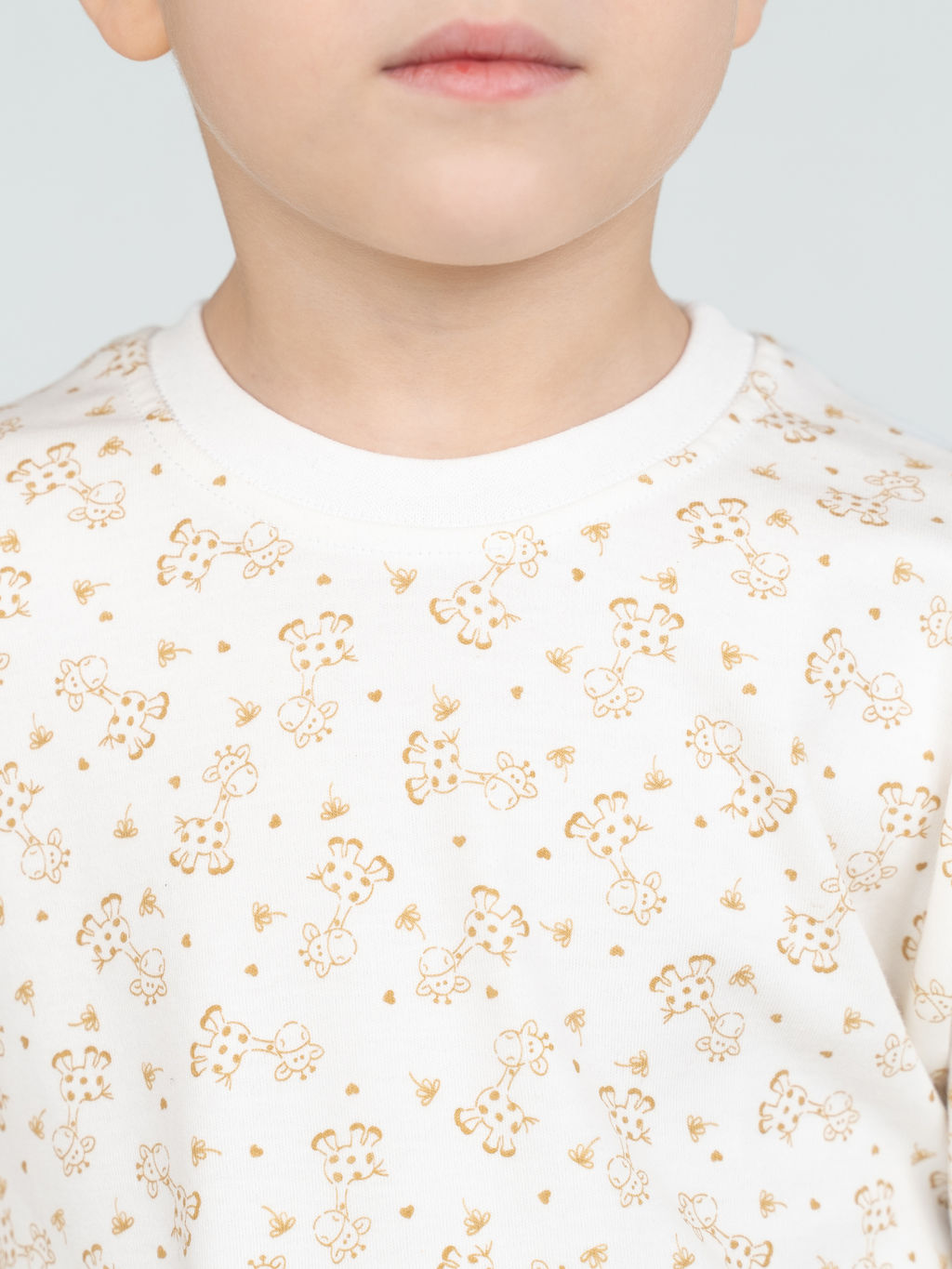 Пижама детская молочнаяжирафы