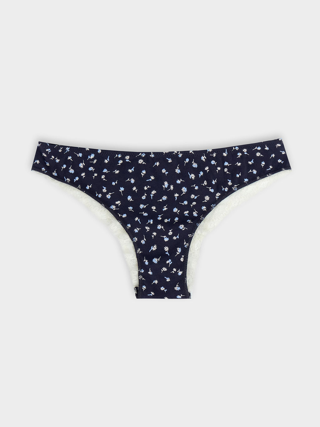 Цена за 2 штуки! Трусы женские бразилиана серые с цветочками цветочки на антраците2 412348 - Mark formelle фото 6