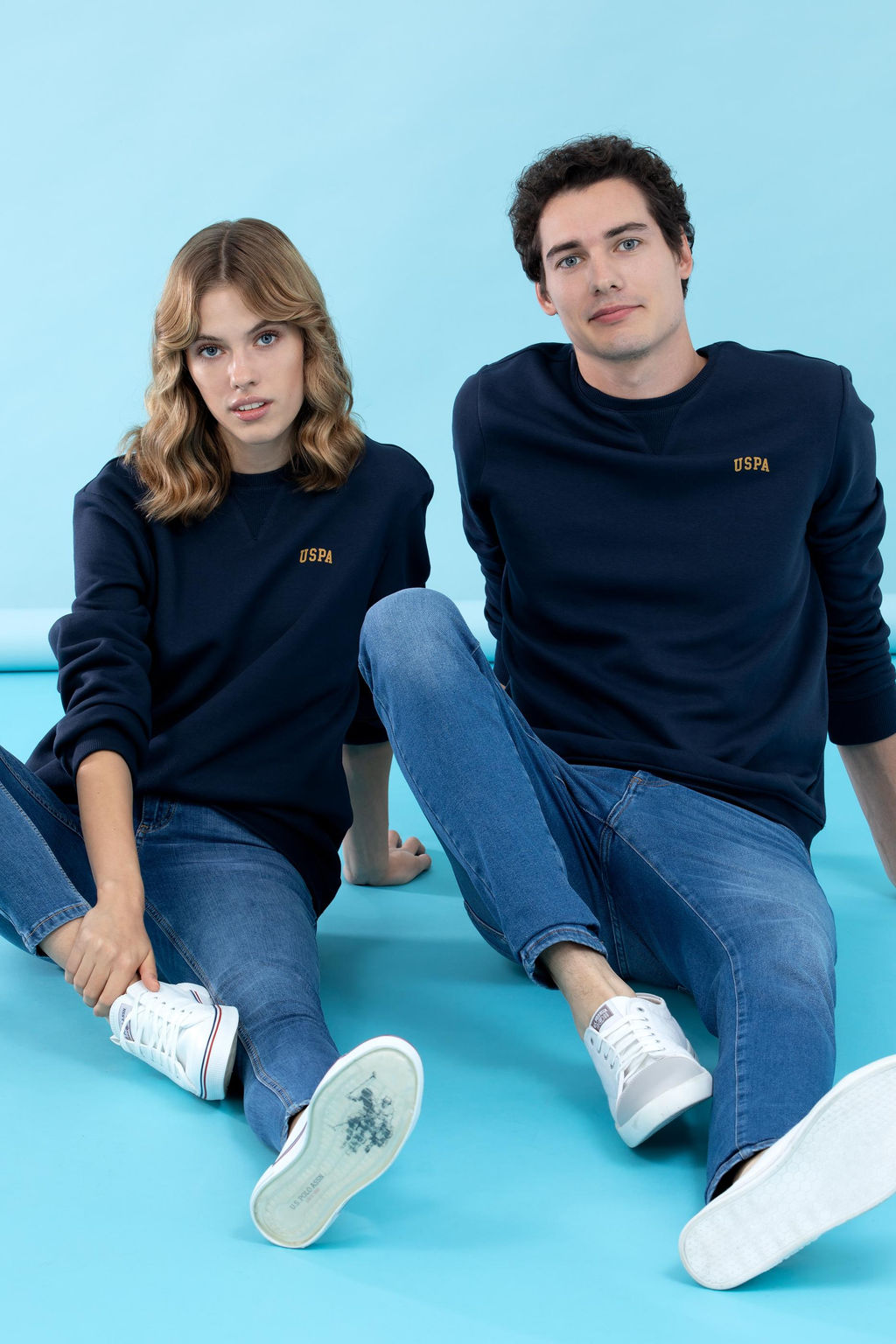 Lacivert Bisiklet Yaka Basic Sweatshirt