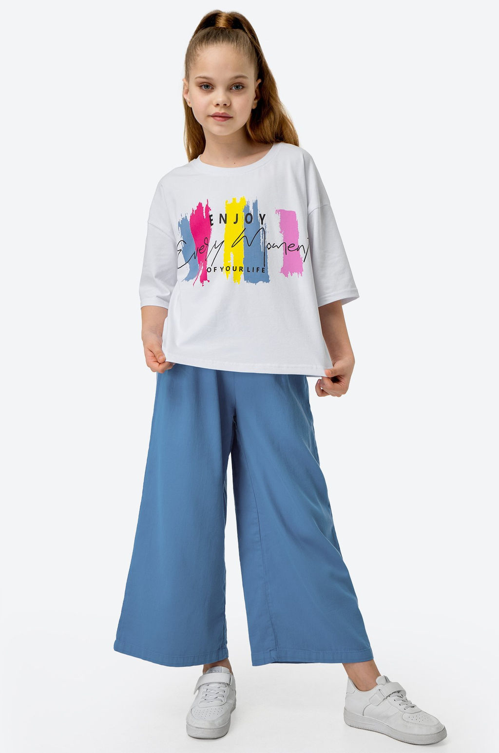 Костюм для девочки с брюками палаццо Bonito  фото 9