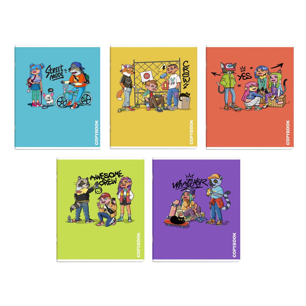 Цена за 2 шт. Тетрадь, 48 л, клетка, арт. 61708/ 5 ХИПСТЕРЫ