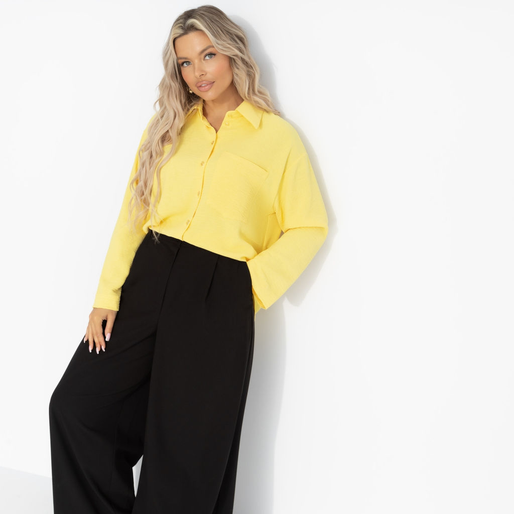 Рубашка свободного кроя, Создала себя сама (желтая) - Charutti фото 4