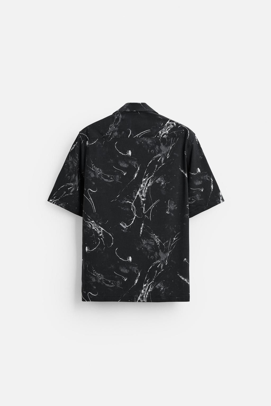 ABSTRACT PRINT STRETCH SHIRT - Zara фото 8