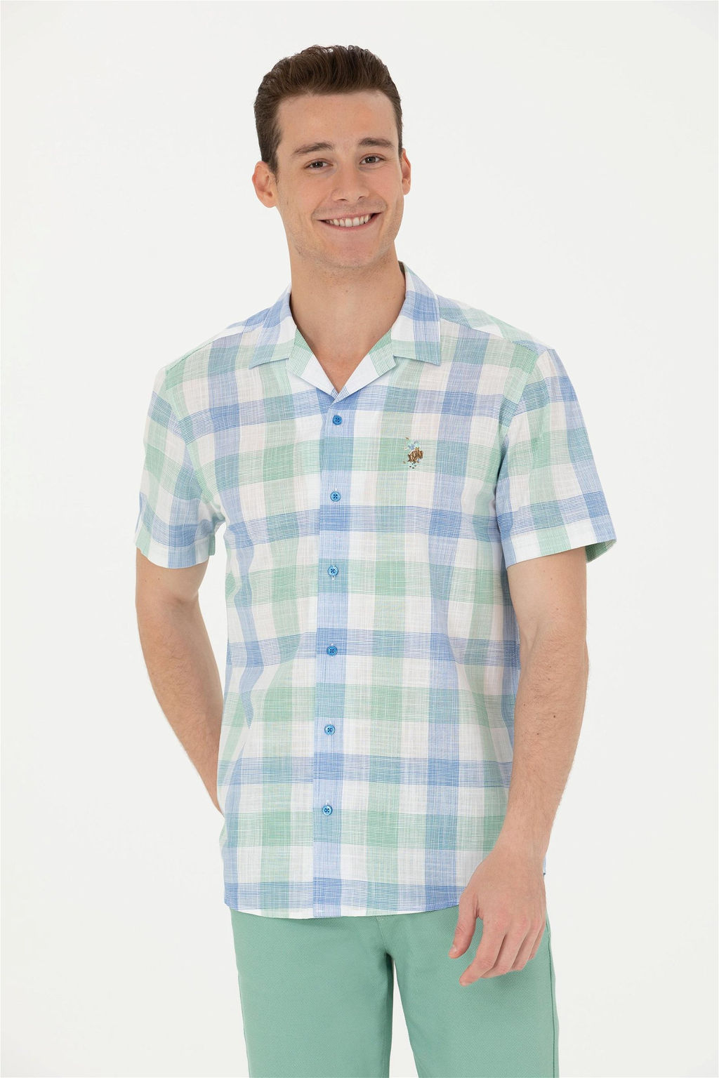 U. S. Polo Assn Мужская рубашка Saks с коротким рукавом - U.s. polo assn фото 8