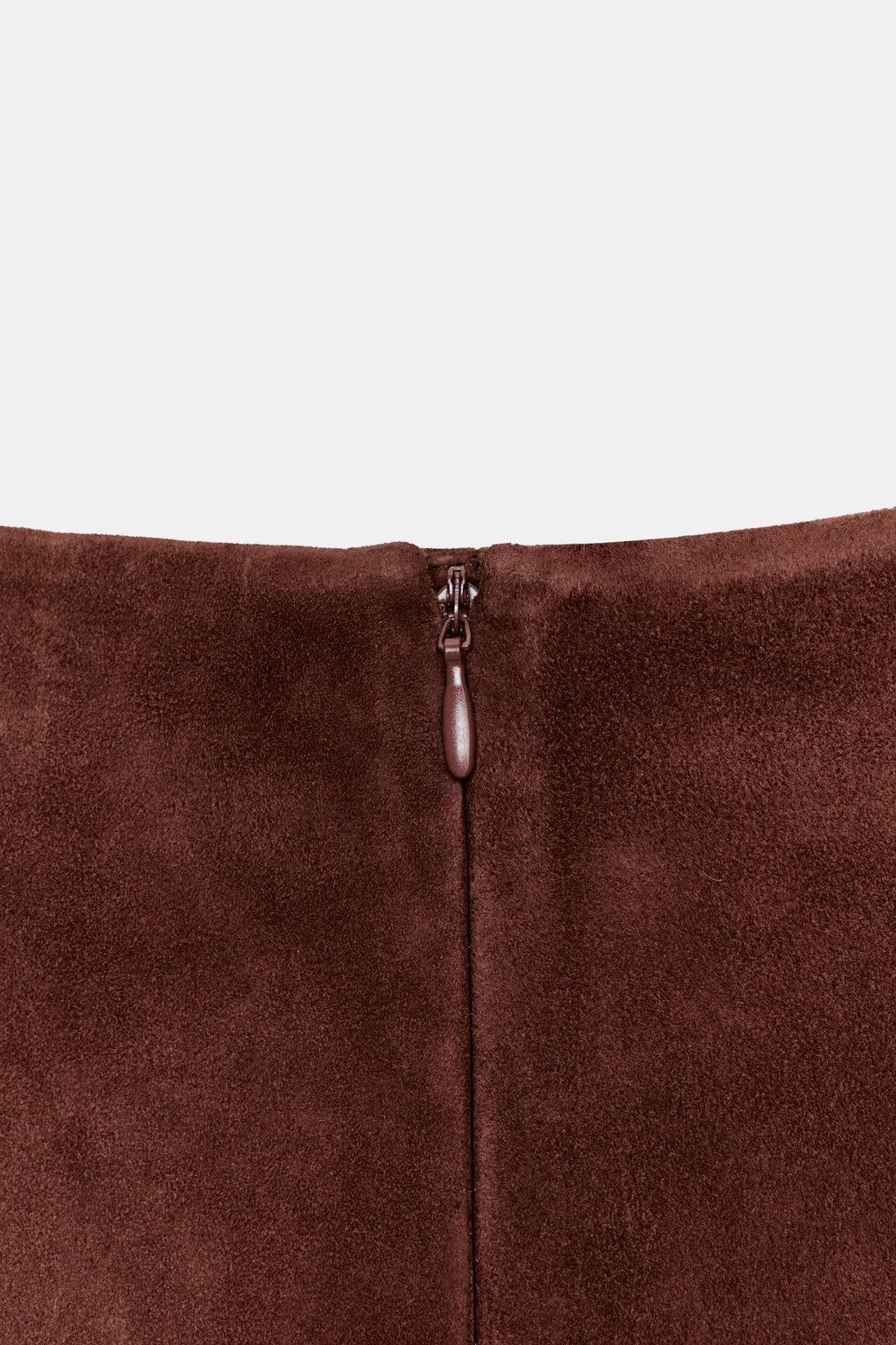100% SUEDE LEATHER MIDI SKIRT LIMITED EDITION - Zara фото 5