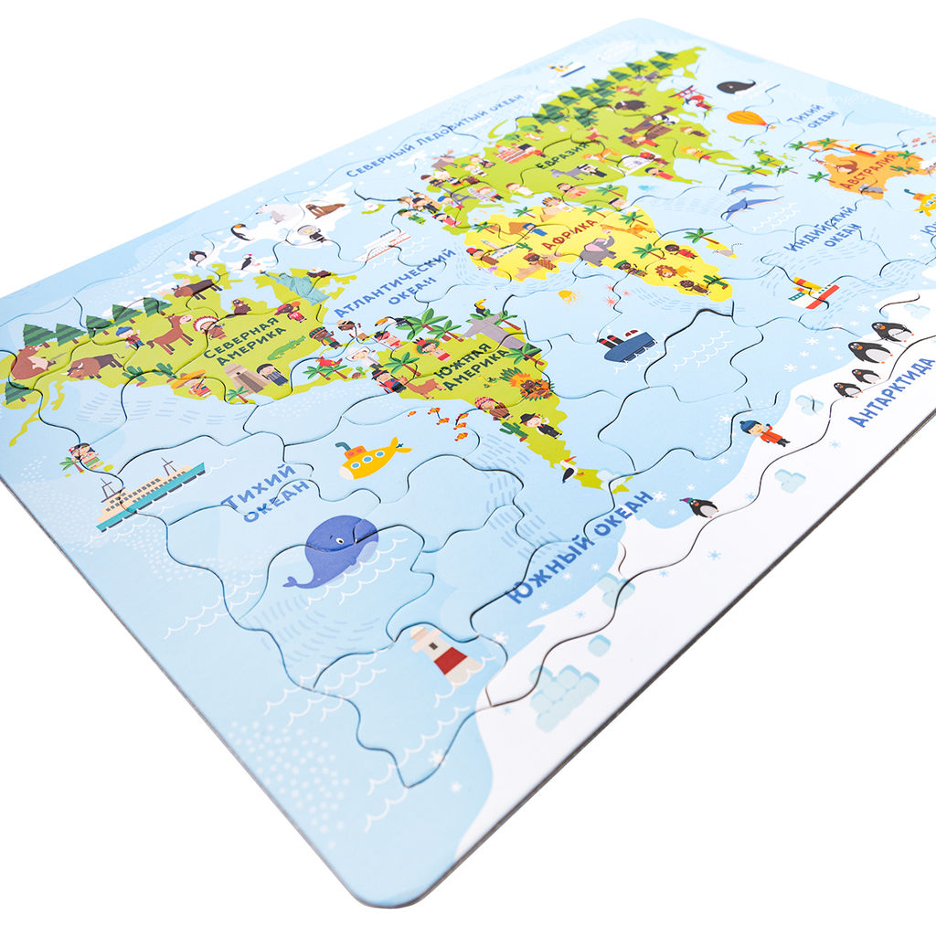 Пазл планшетный "Карта мира"