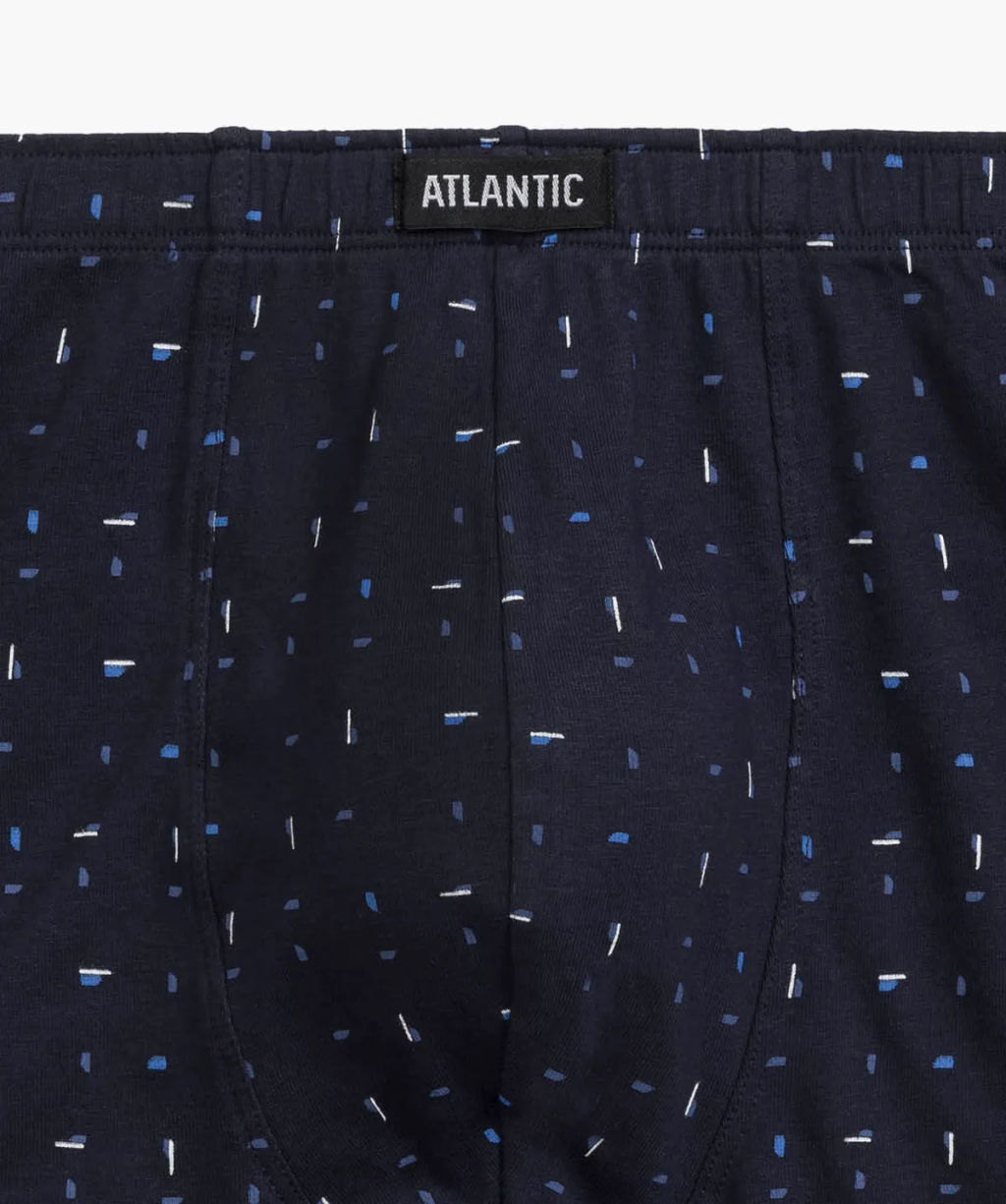ATLANTIC 3MH-194 Трусы шорты Multicolor - набор 3 шт. темно-синий + голубой + темно-синий  фото 4