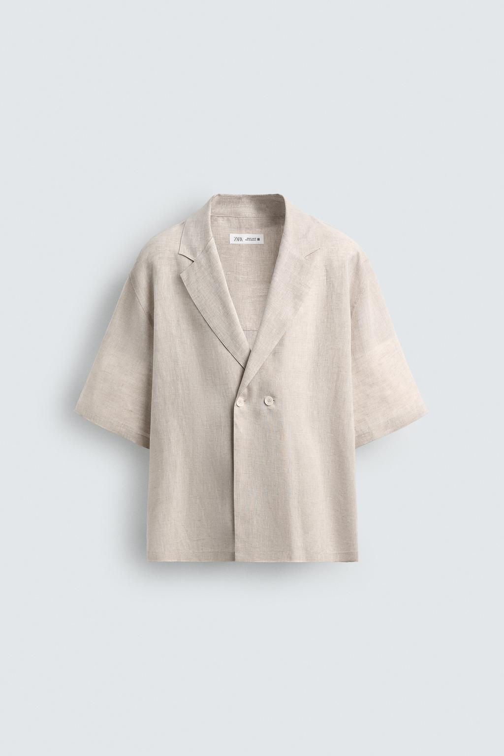 100% LINEN KIMONO SHIRT - Zara фото 24