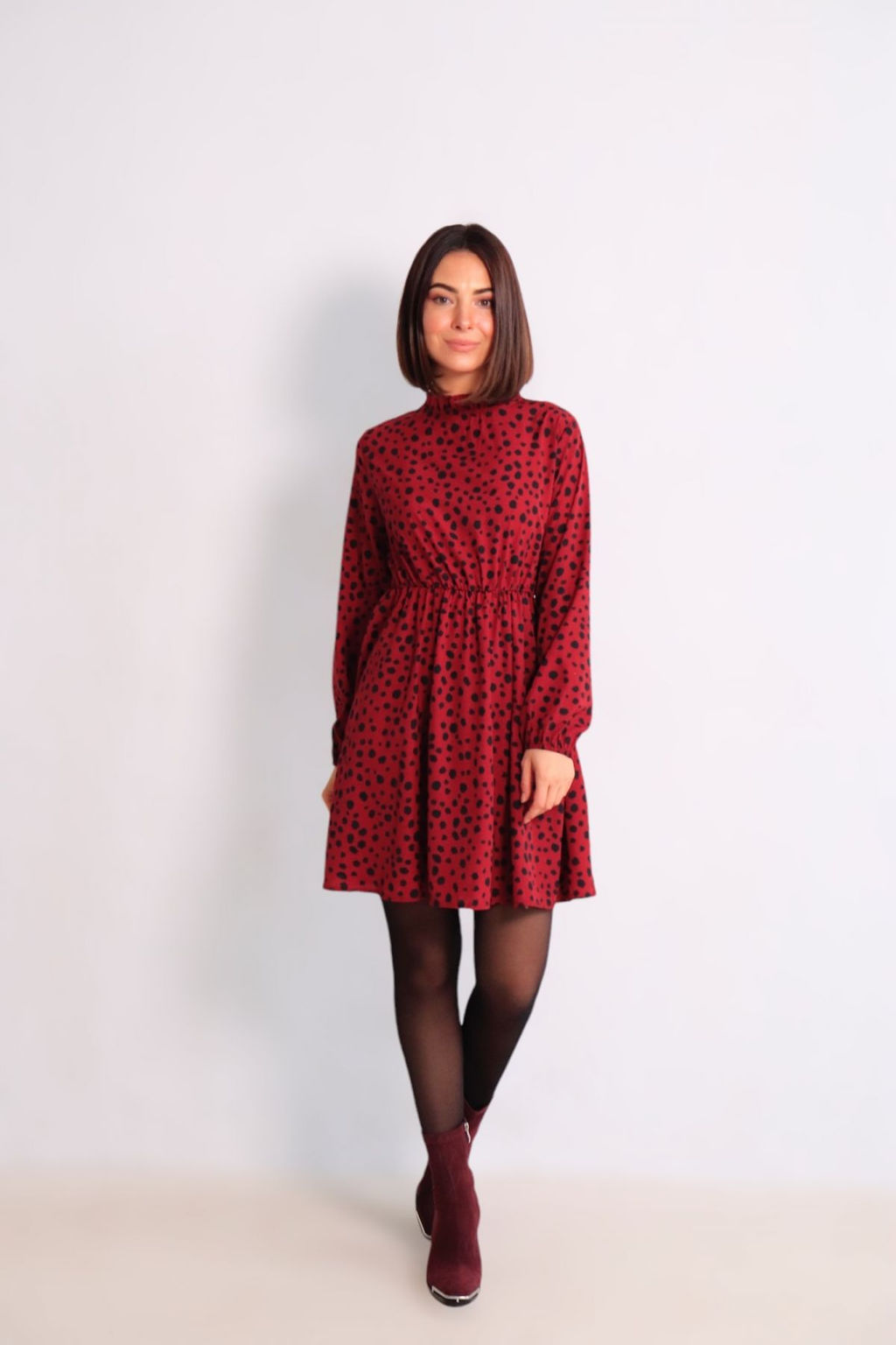 Martichelli Платье красное с принтом  фото 3