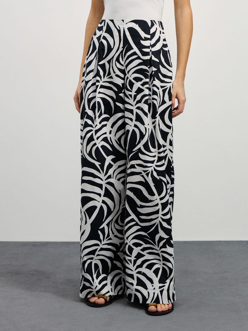 Брюки из хлопка с принтом / Zarina  фото 2