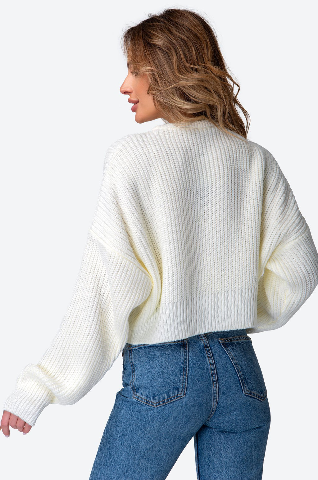 Женский укороченный джемпер оверсайз Happy Fox  фото 15