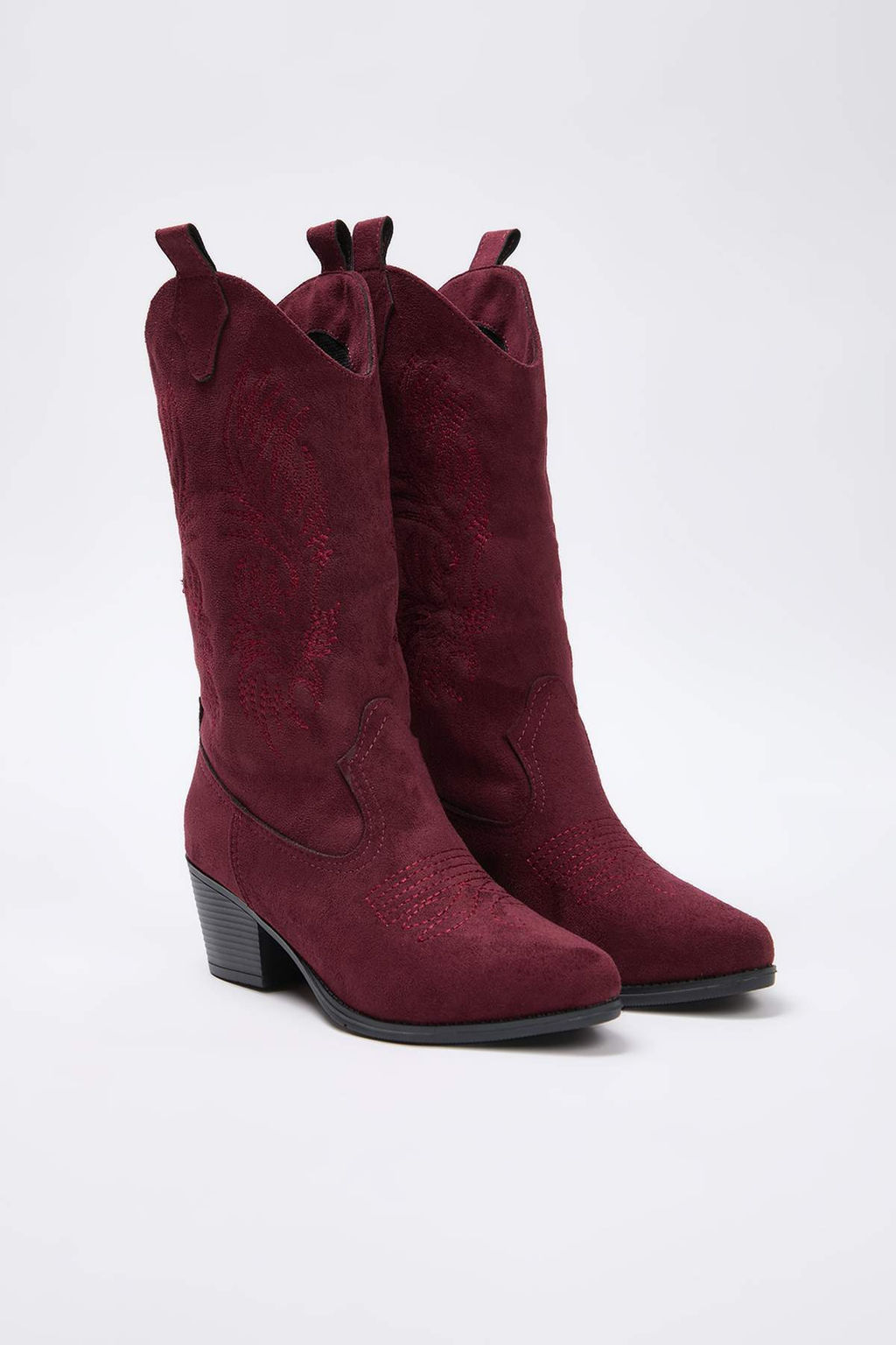 Vizon Suet Nak?sl? Sivri Burun Blok Topuklu Kad?n Kovboy BotTAKAW26BO00047 - Trendyolmilla фото 7