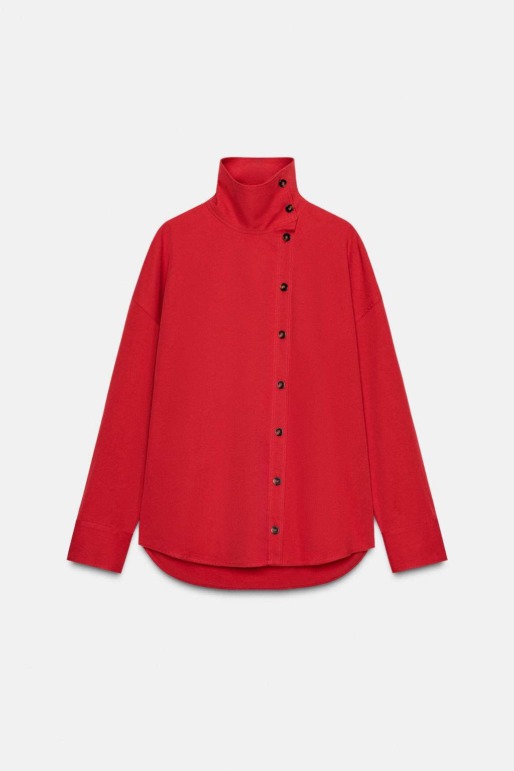 HIGH NECK WRAP SHIRT - Zara фото 11