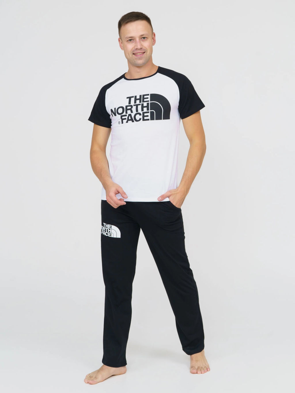 Костюм мужской , цвет белый черный