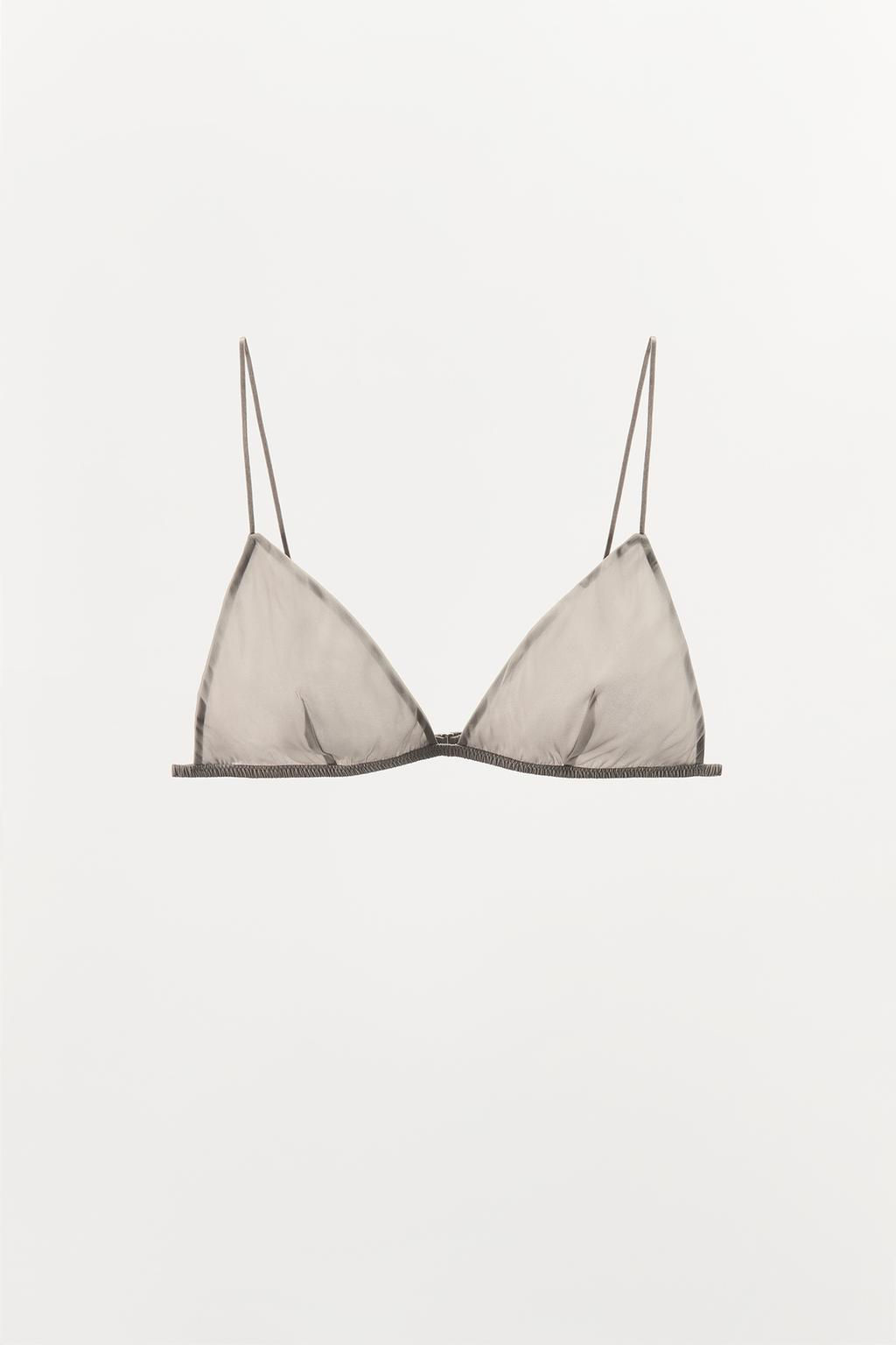 SILK TRIANGLE BRALETTE - Zara фото 9