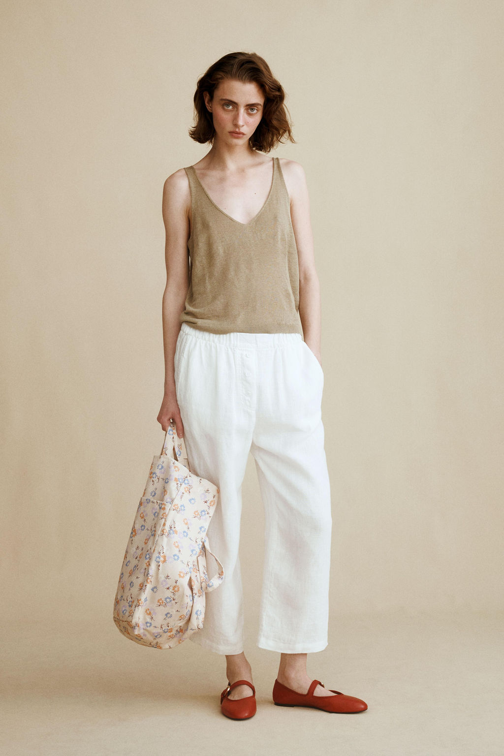 TOP PUNTO TIRANTES CREATED BY CARAMEL LONDON X ZARA / Khaki