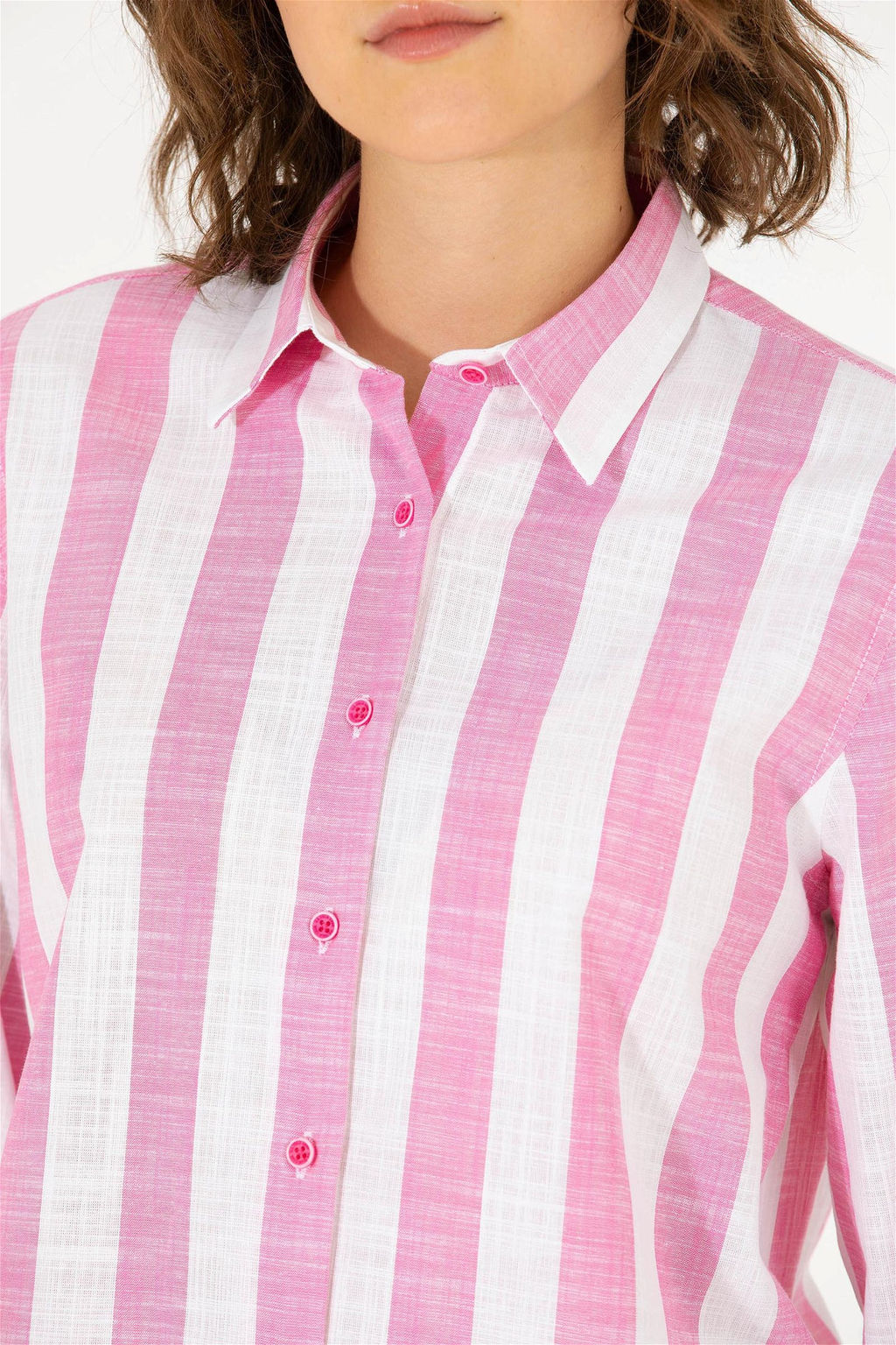 Женская розовая рубашка с длинным рукавом - U.s. polo assn фото 14