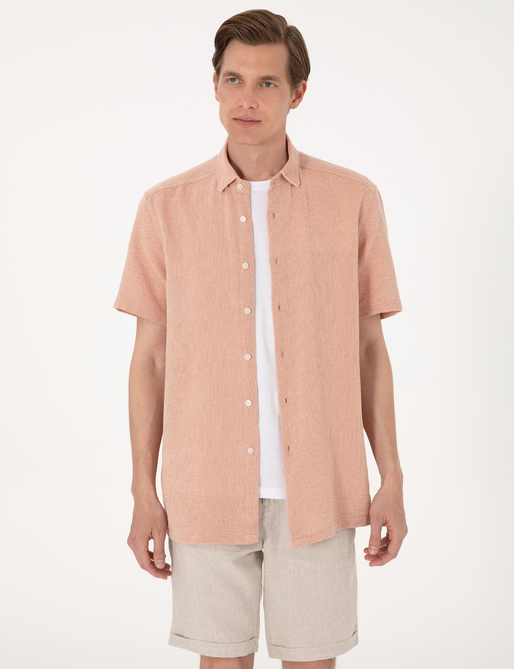 Mercan Comfort Fit K_sa Kollu G_mlek - Pierre cardin фото 3