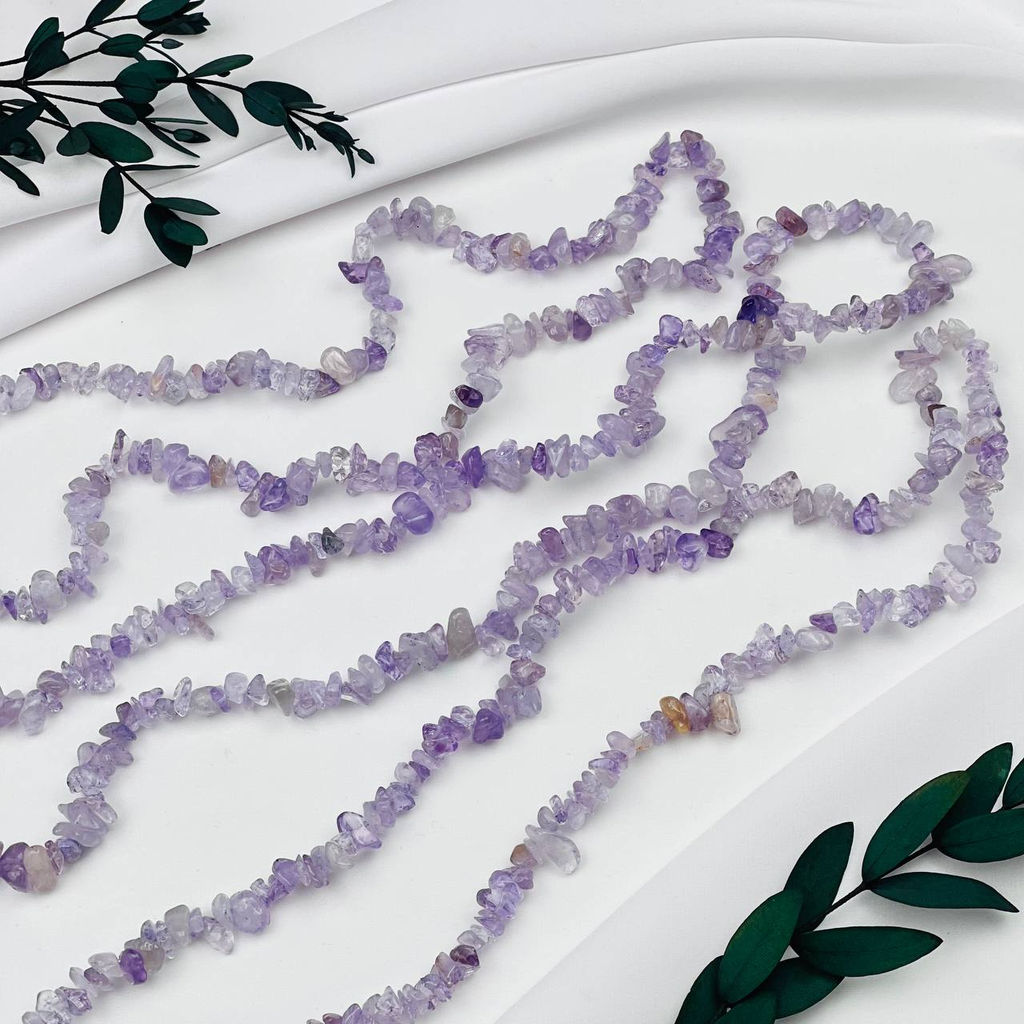 Бусины для украшений из лавандового Аметиста крошка 76 см