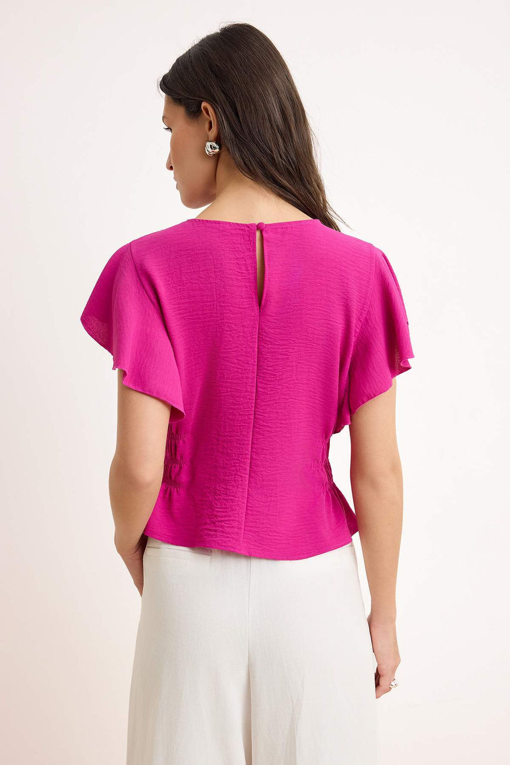 Fusya Yanlar? Gipe Detayl? Dokuma Bluz TWOSS26BZ00405 - Trendyolmilla фото 4