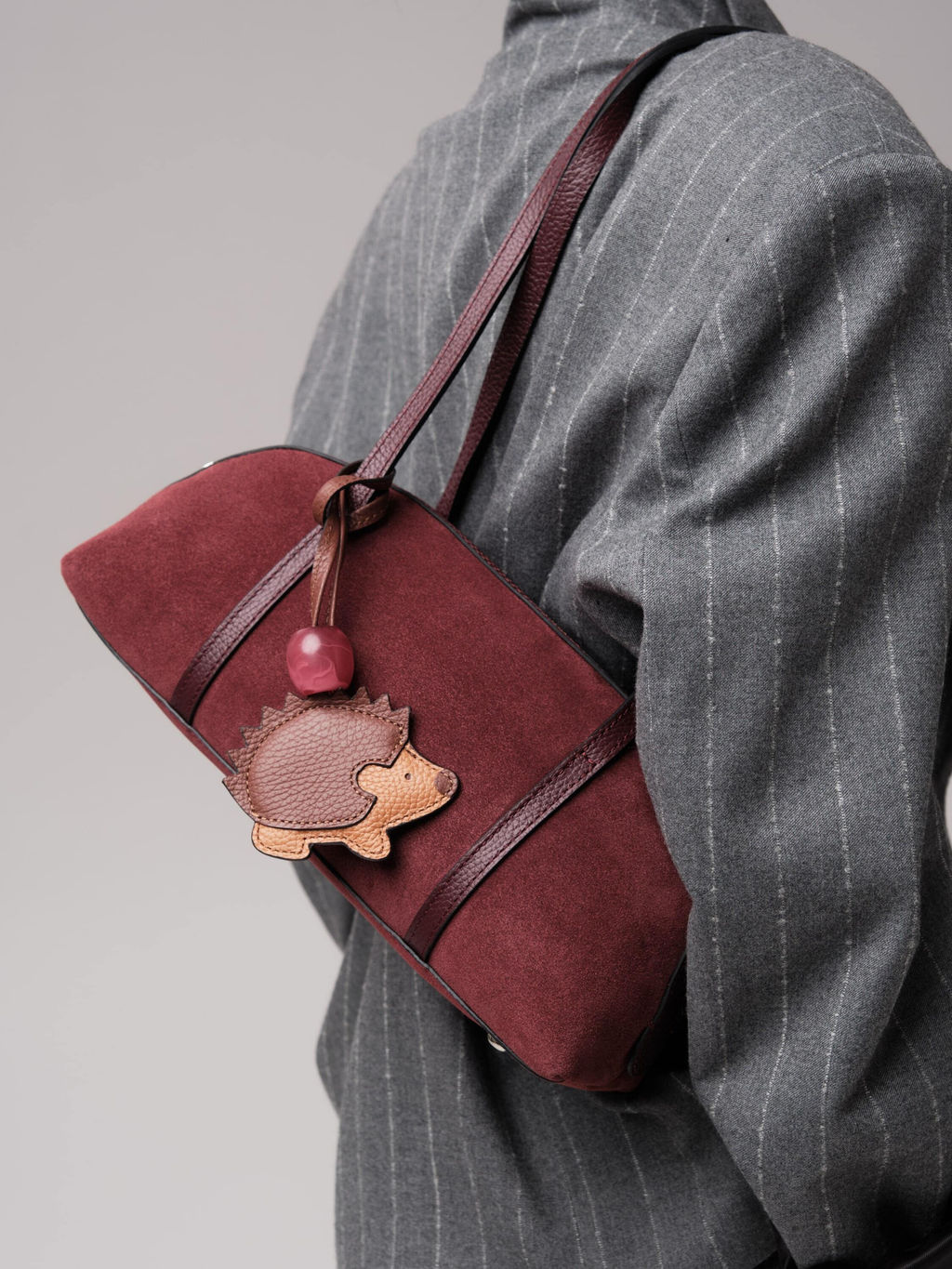 Замшевая сумка Ezhik DBR 31225 зимняя вишня  фото 3