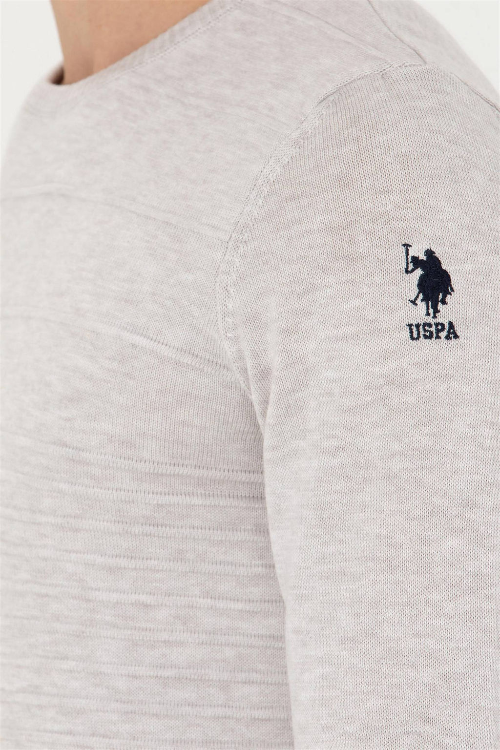 U. S. Polo Assn / Мужской свитер из каменного меланжа - U.s. polo assn фото 7