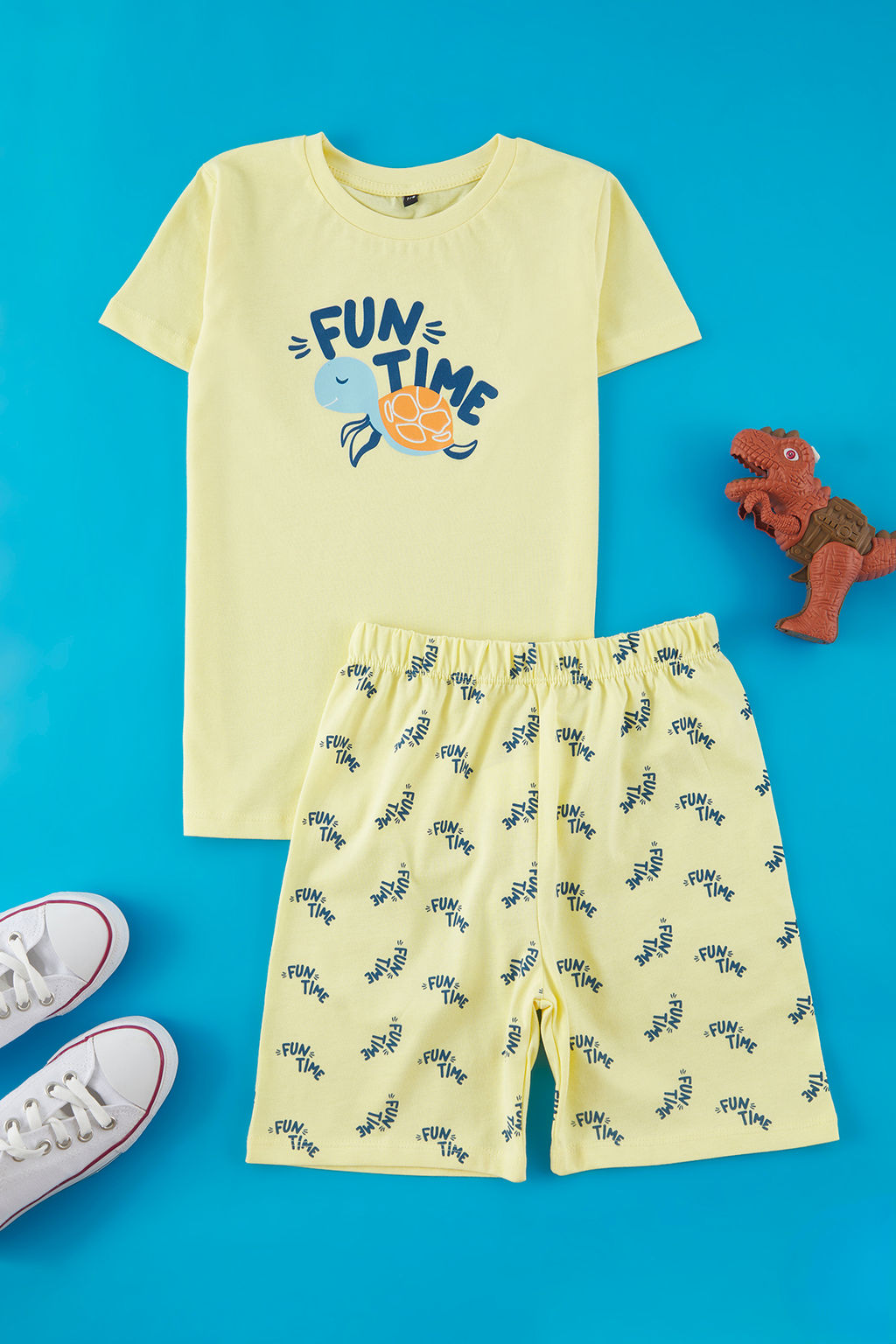 Mint-Mavi 4lu Erkek Cocuk %100 Pamuk Animal Bask?l? Pijama Tak?m? TKDSS25PT00018 - Trendyolmilla фото 5