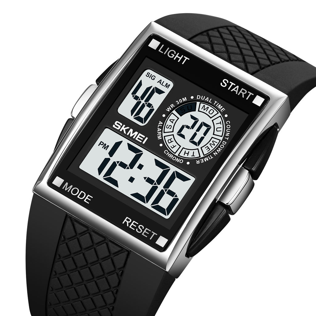 Часы наручные Skmei мужские электронные спортивные 1967silver-white