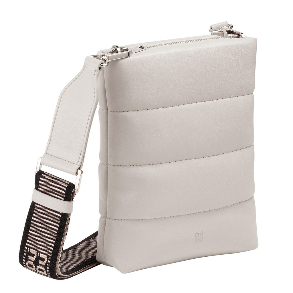 Итальянская кожаная сумка DuDu серии Falkland | жемчужный серый