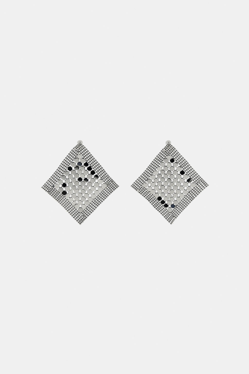 RHOMBUS MESH EARRINGS - Zara фото 9