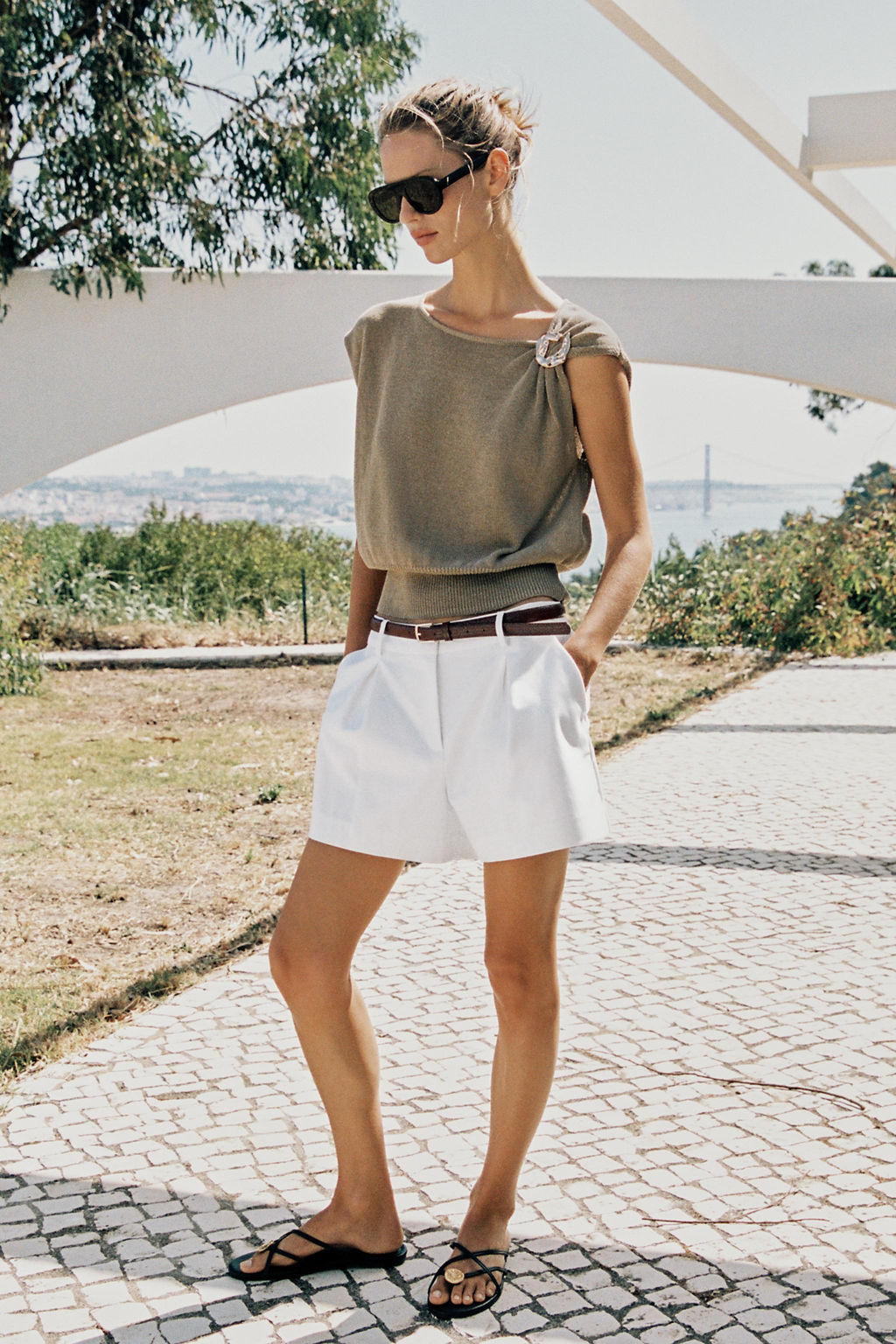 TOP PUNTO FORNITURA / Camel oscuro - Zara фото 6