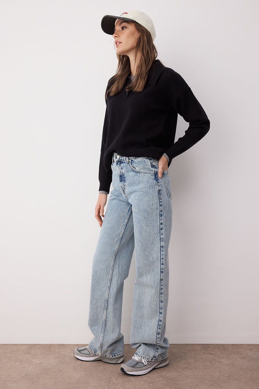 Trendyolmilla Ac?k Mavi Yuksek Bel Wide Leg Jeans TWOSS25JE00278 фото 12