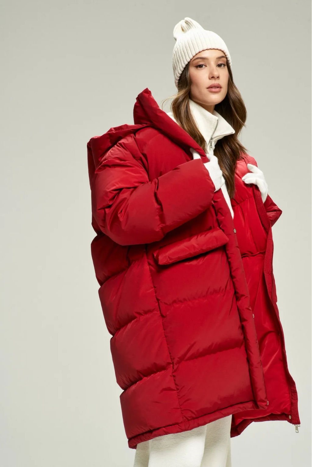 Пуховик удлиненный Lovely Red - Erist store фото 3
