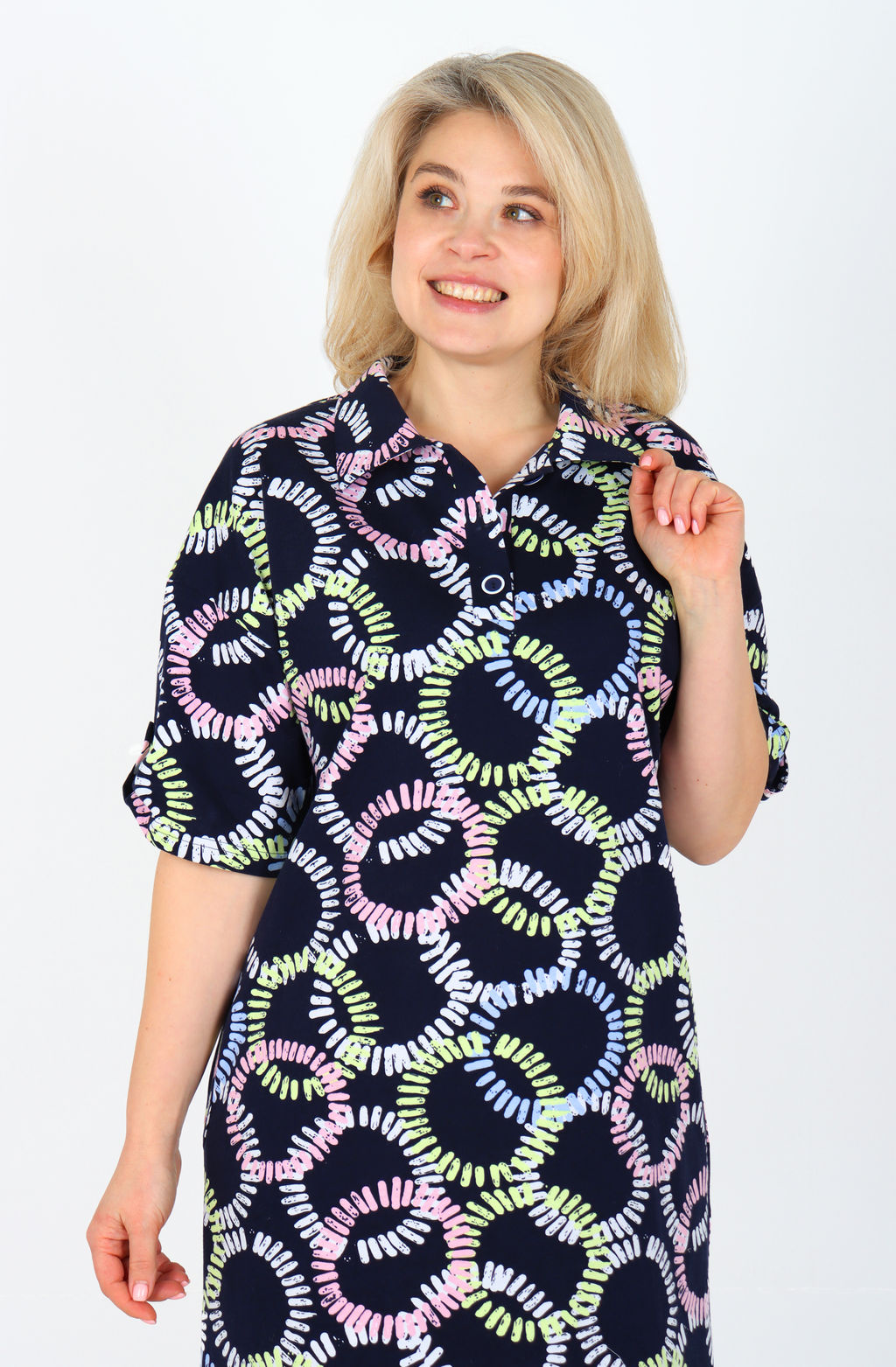 Платье София Х-452 (46-62) кулирка - Лотос фото 11