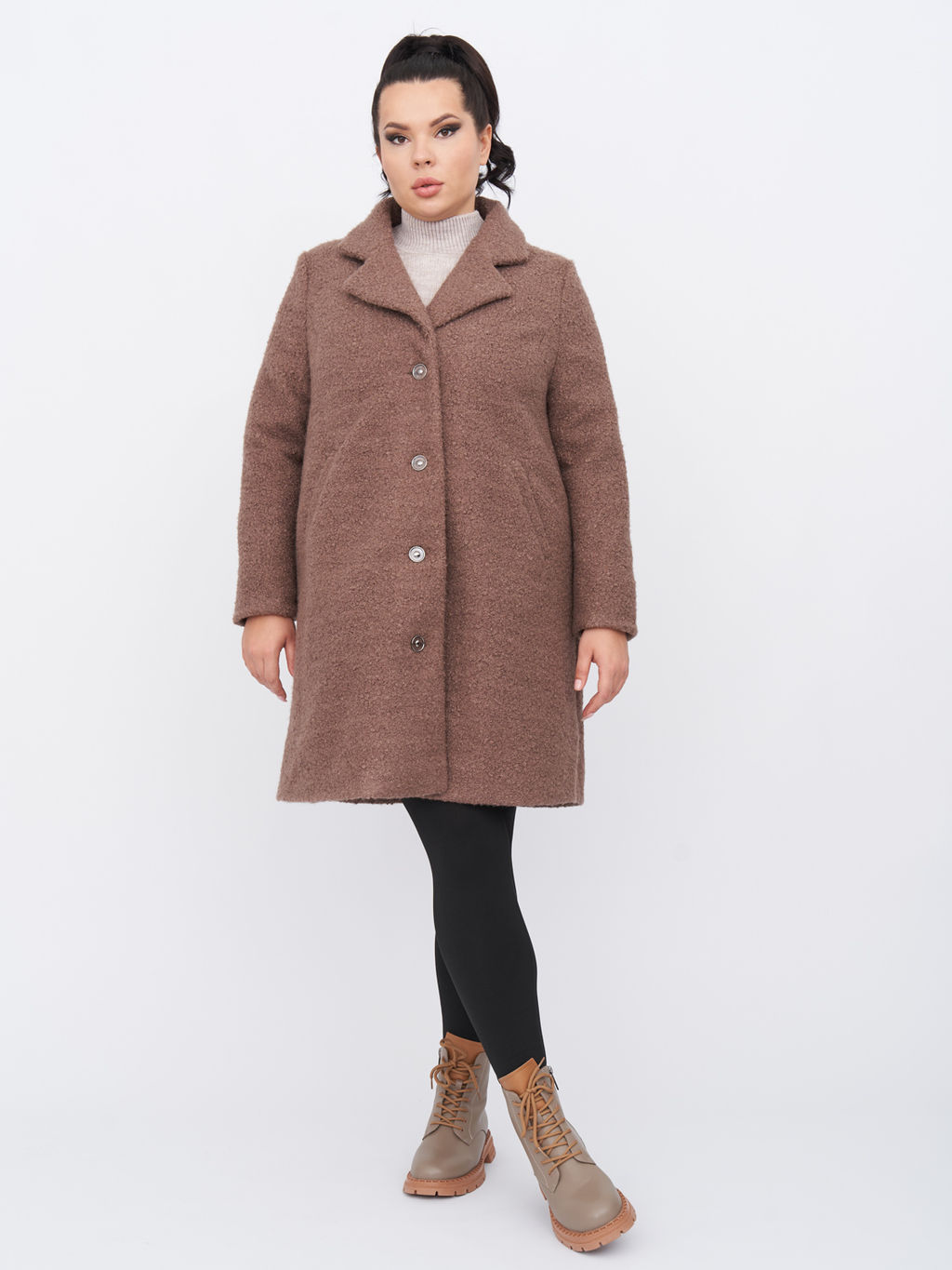 Пальто из букле ZPL13023BRW19 - Артесса фото 2