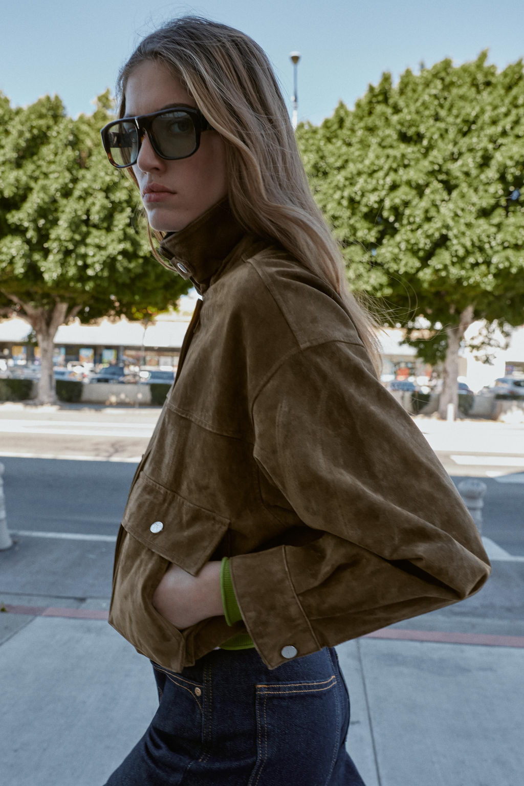 100% LEATHER BOMBER JACKET - Zara фото 20