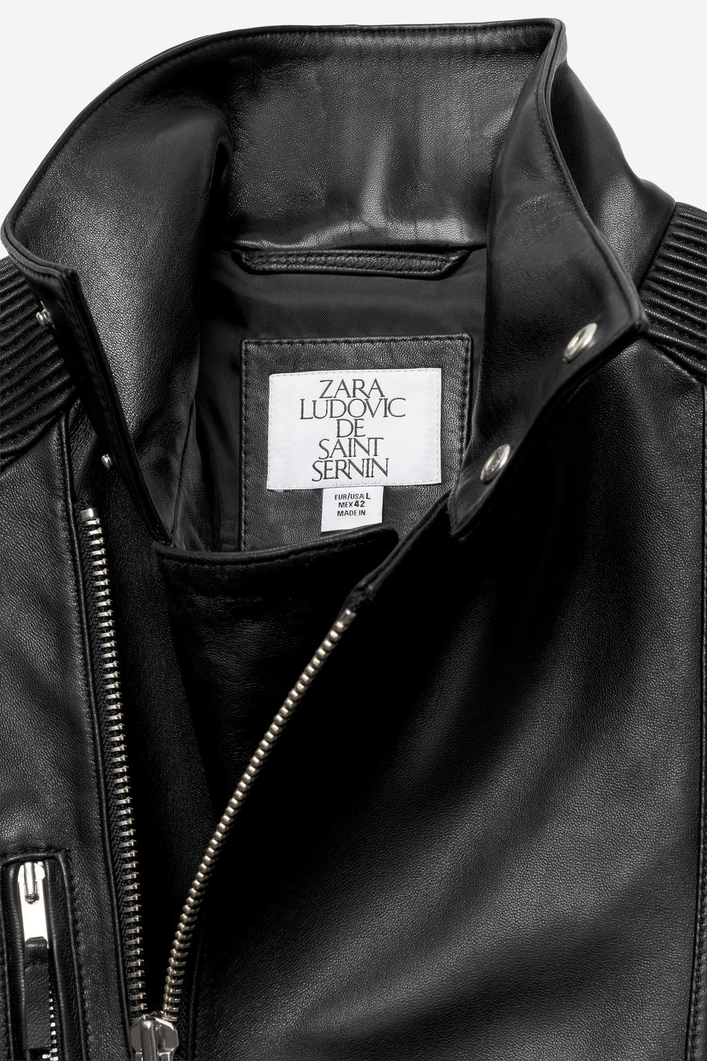 LEATHER BIKER JACKET LUDOVIC DE SAINT SERNIN x ZARA  фото 3