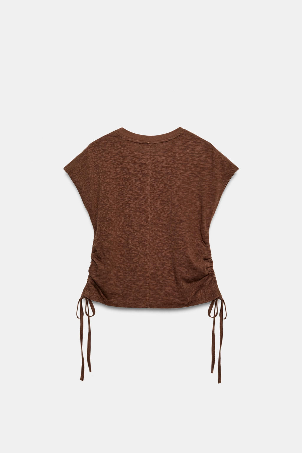 CAMISETA R?STICA FRUNCES / Marr?n - Zara фото 8