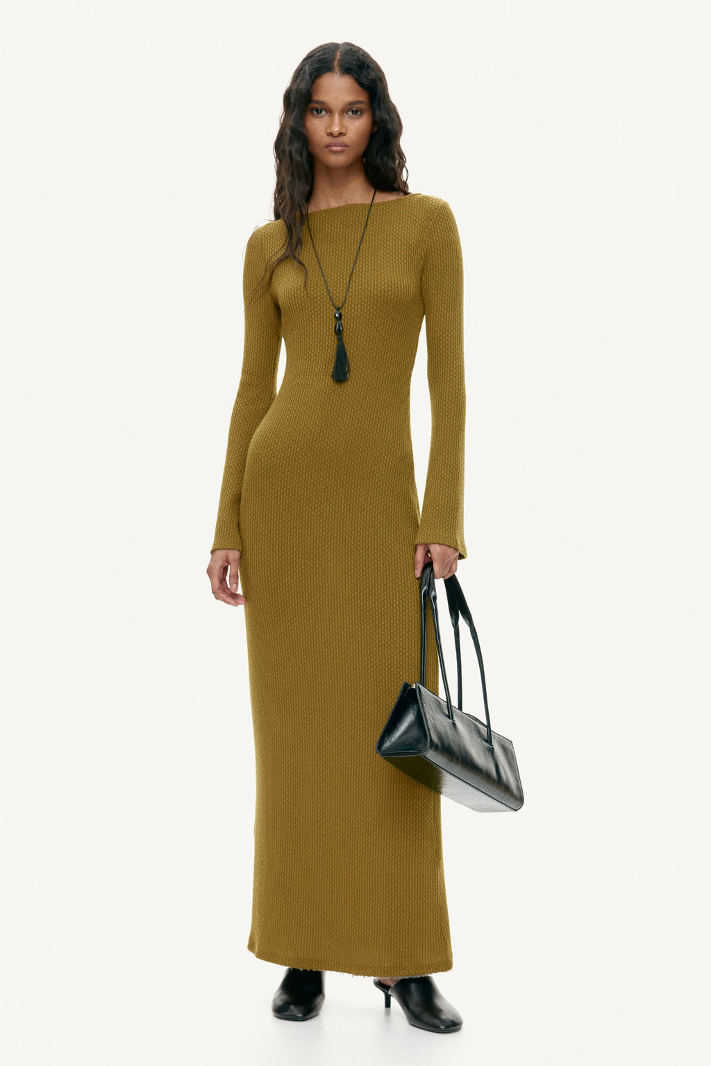 Maxivestido en punto texturizado - H&m фото 3