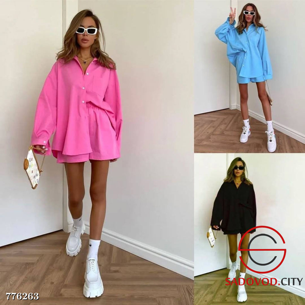 Женский костюм тройка с шортами - Zum ming фото 6