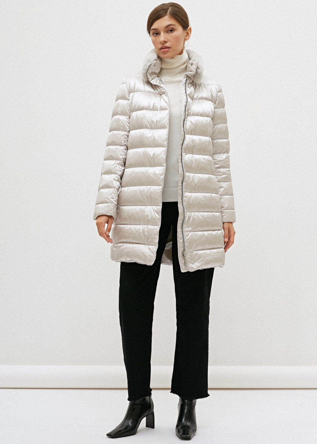 Conso/WDMF 210526 - silver dust Пуховое Пальто  фото 3