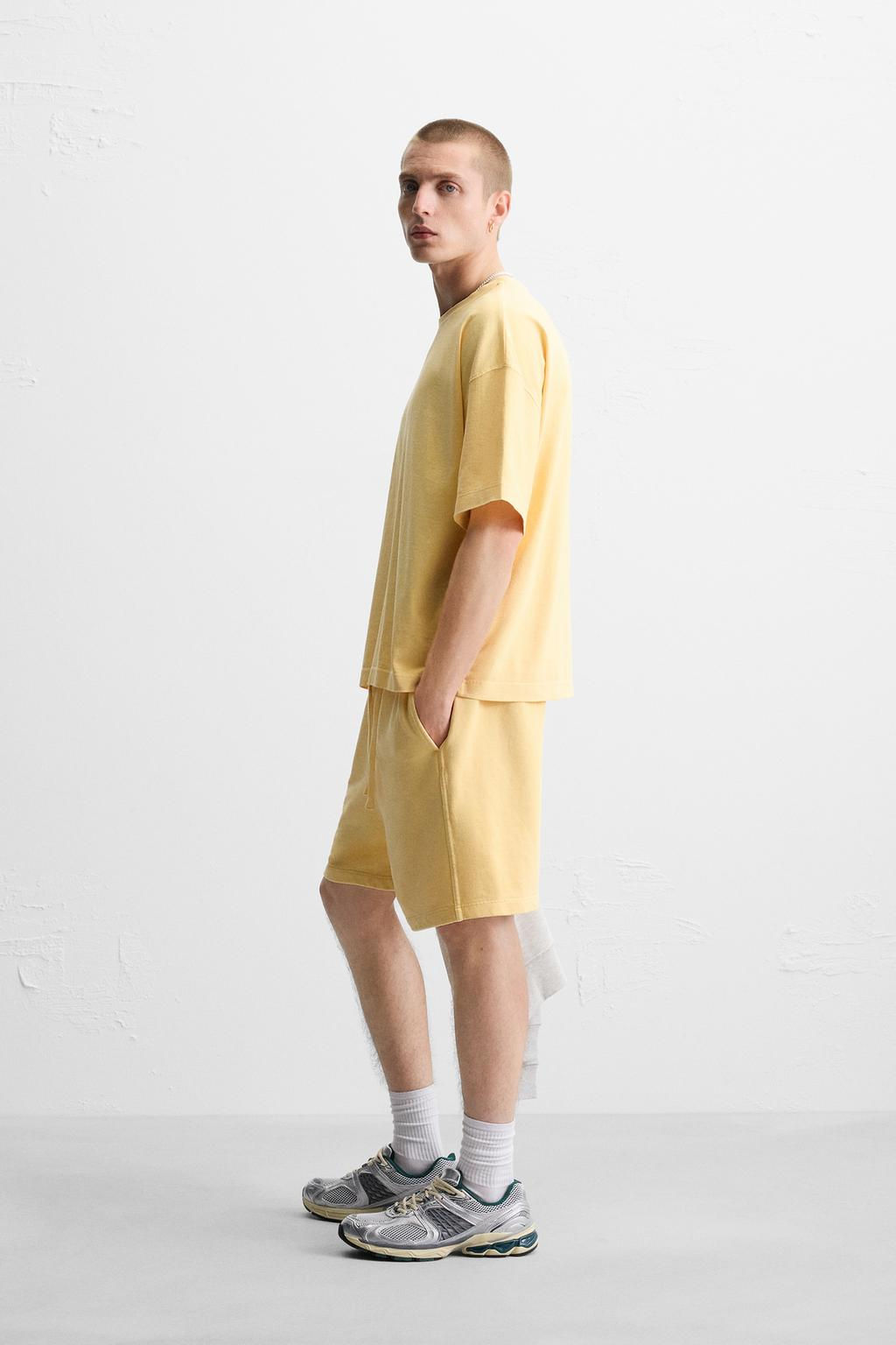 WASHED RELAXED FIT JOGGER BERMUDA SHORTS - Zara фото 23