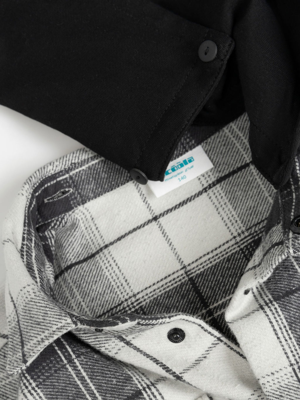 ACOOLA / Сорочка верхняя детская для мальчиков Simum серая клетка  фото 7