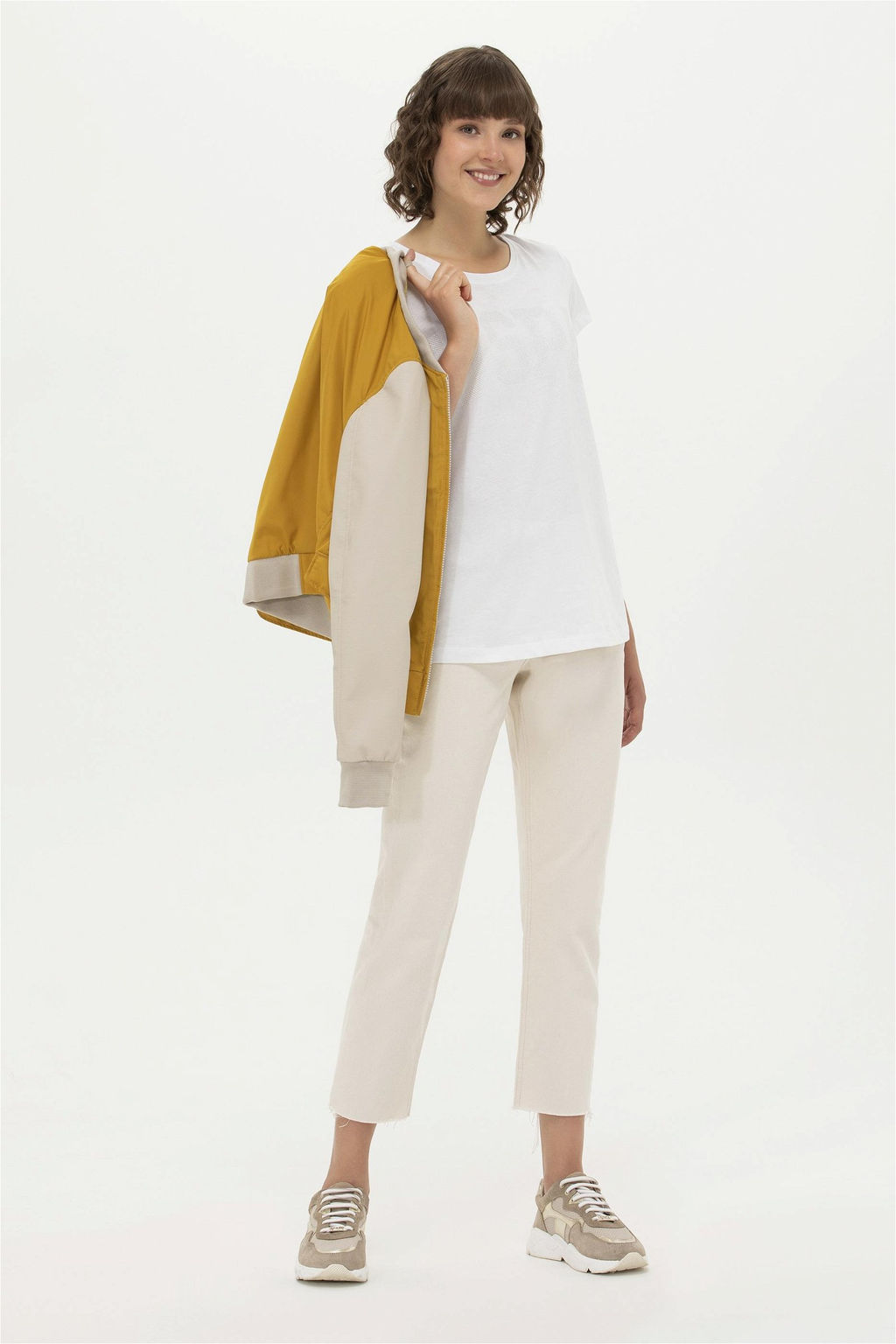 U. S. Polo Assn Женская белая базовая футболка с круглым вырезом - U.s. polo assn фото 9