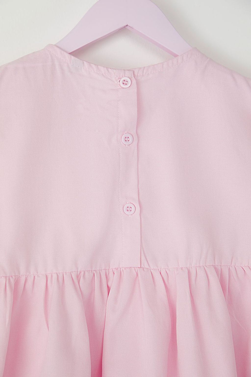 Pembe K?z Cocuk Pamuklu Balon Kol Kruvaze Detayl? Mini Bayraml?k Dokuma Elbise TKDSS25EL00023 - Trendyolmilla фото 5