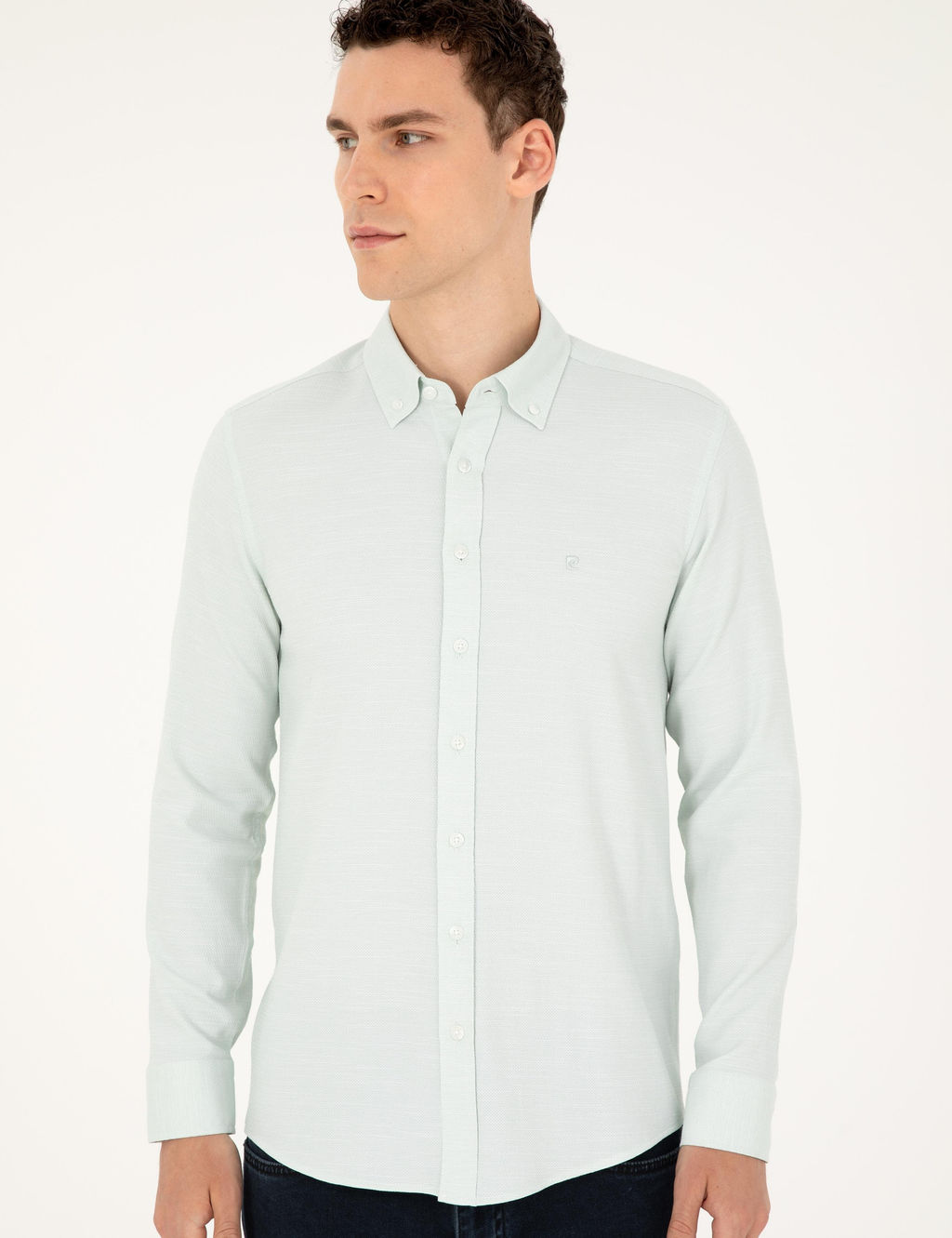 Ye_il Slim Fit Uzun Kollu G_mlek - Pierre cardin фото 3